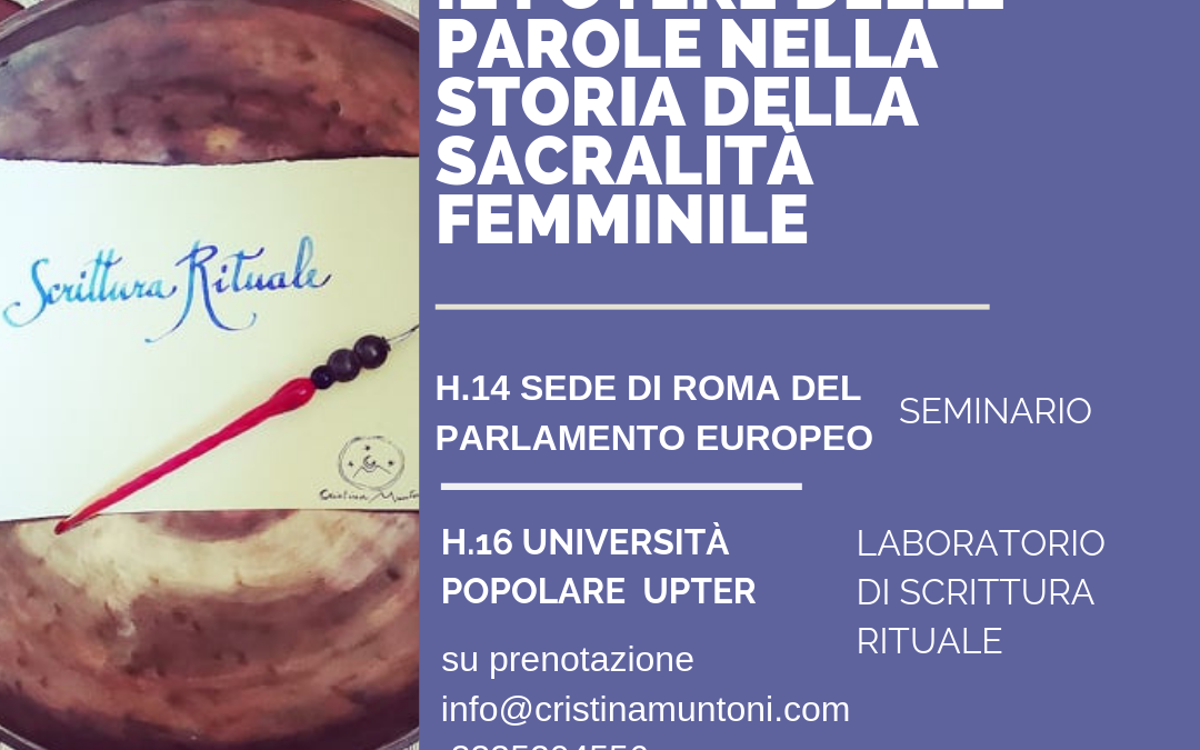 Seminario al Parlamento Europeo. Il potere delle parole nella storia della sacralità femminile